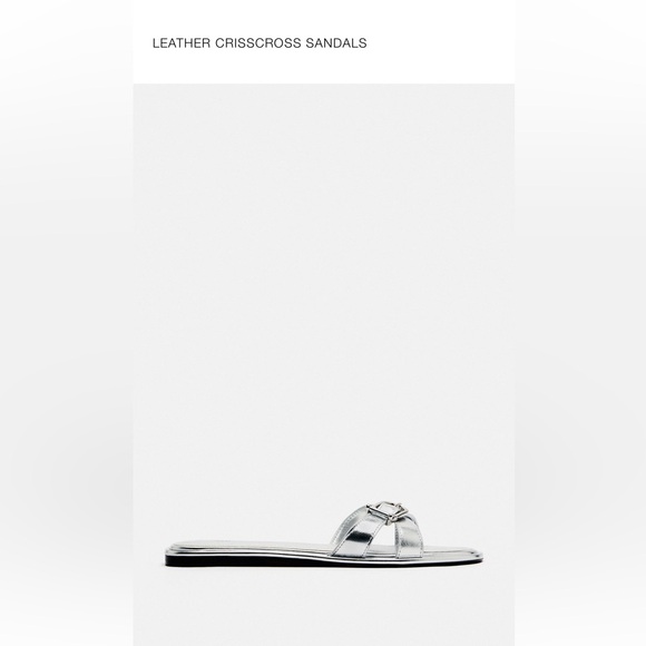 Zara Silver Women's Sandals - Picture 2 of 4